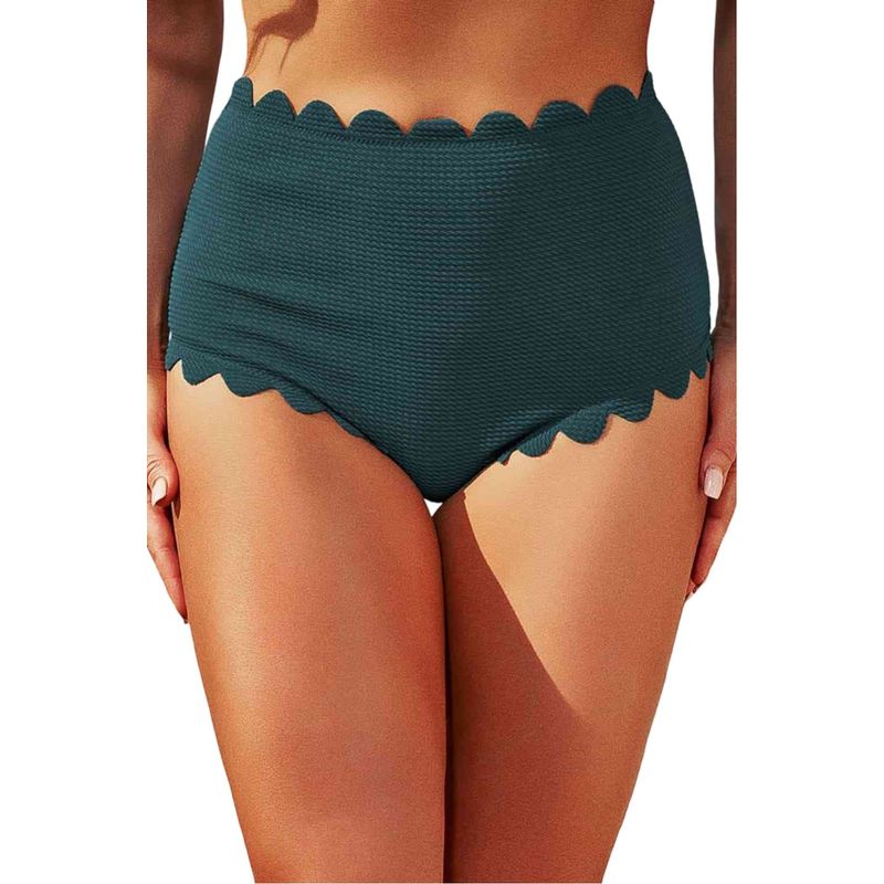 GLORIAHOON - Calzon Bottom De Baño Talle Alto Control Textura Gloriahoon