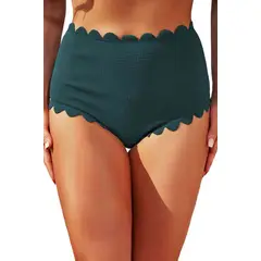 GLORIAHOON - Calzon Bottom De Baño Talle Alto Control Textura