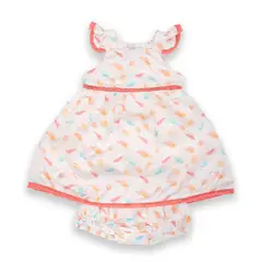 PILLIN - Vestido Bebé Niña Arena - Beige