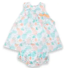 PILLIN - Vestido Bebé Niña Naranja - Naranjo