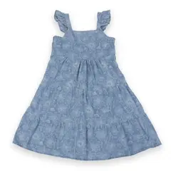 PILLIN - Vestido Niña Denim - Azul
