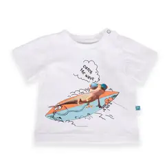 PILLIN - Polera Bebé Niño Blanco