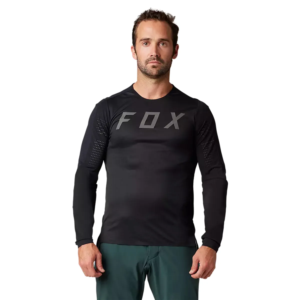 FOX - Polera Bicicleta Flexair Pro Manga Larga Negro Fox FOX