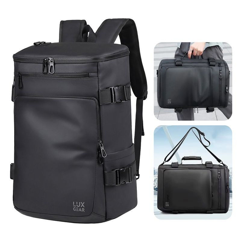 LUXGEAR - Mochila Notebook Antirrobo Luxgear Sleek Impermeable 3 en 1