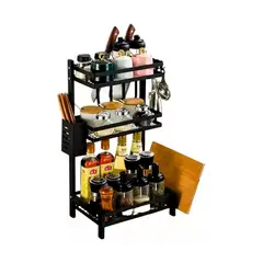 GENERICO - Rack Organizador De Especias De 3 Niveles Metal