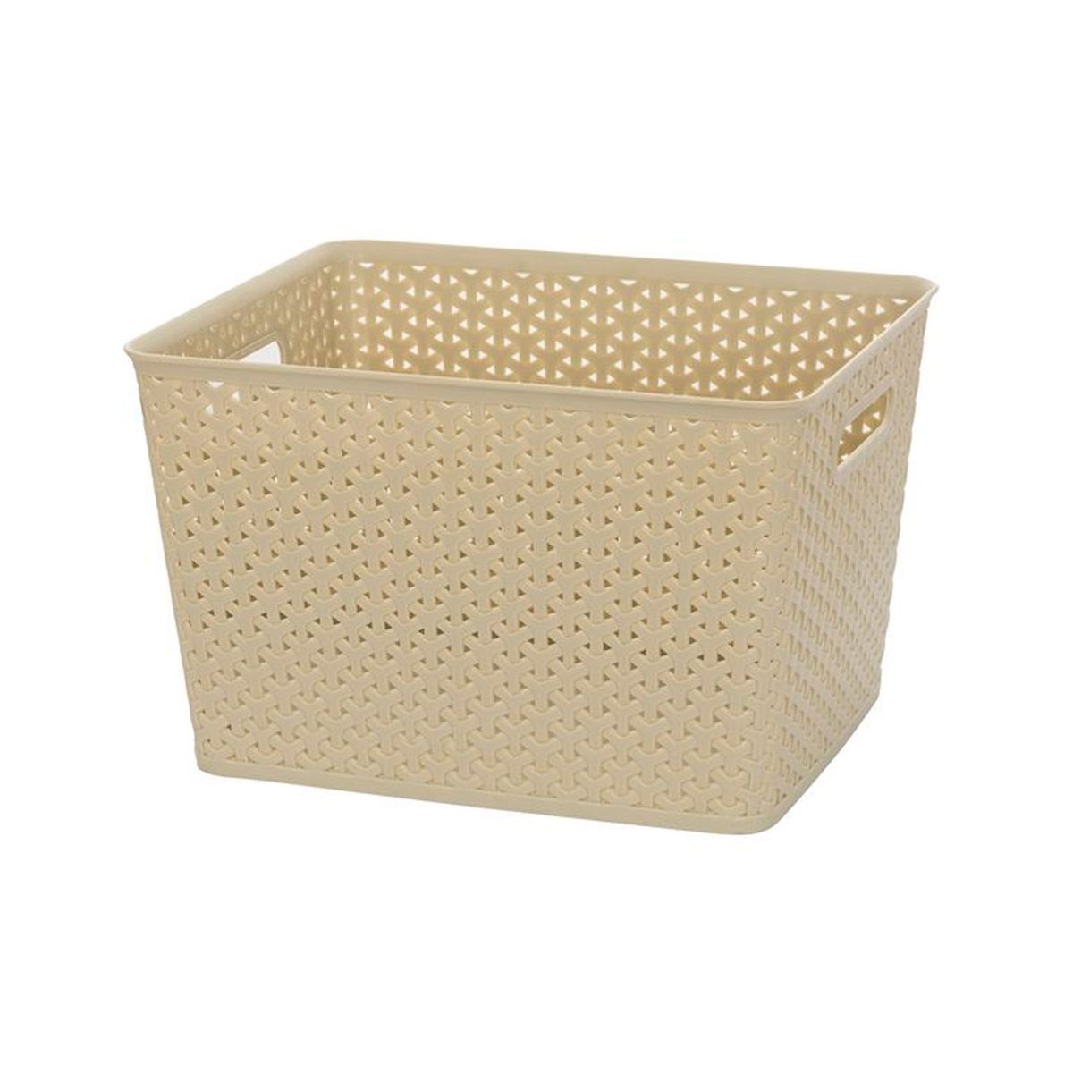 GENERICO - Canasto Organizador Ratan Beige Extra Grande