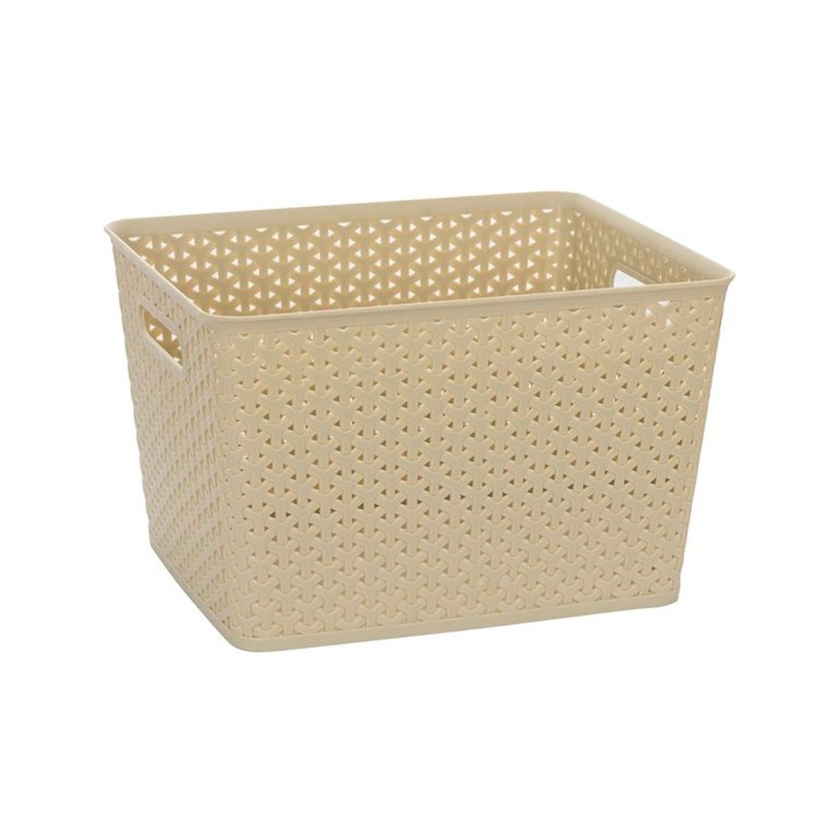 GENERICO - Canasto Organizador Ratan Beige Extra Grande