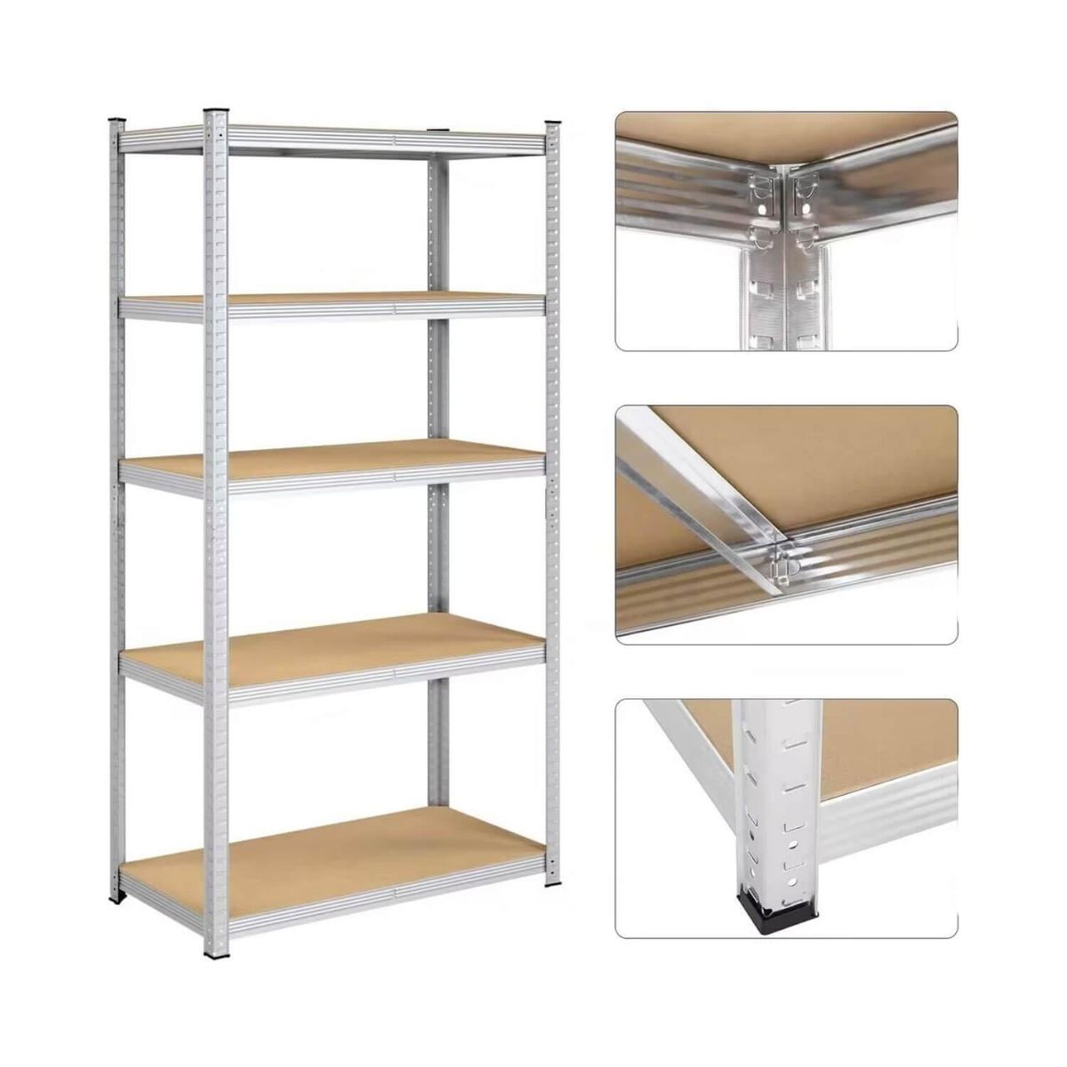 AIRHOUSE - Estante Repisa Rack Metalico acero 5 niveles 90x40x180cm