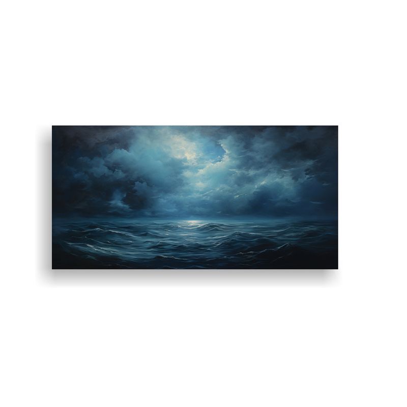 GENERICO - Pintura Abstracta Innovadora Del Cielo Y El Mar En 160x80cm