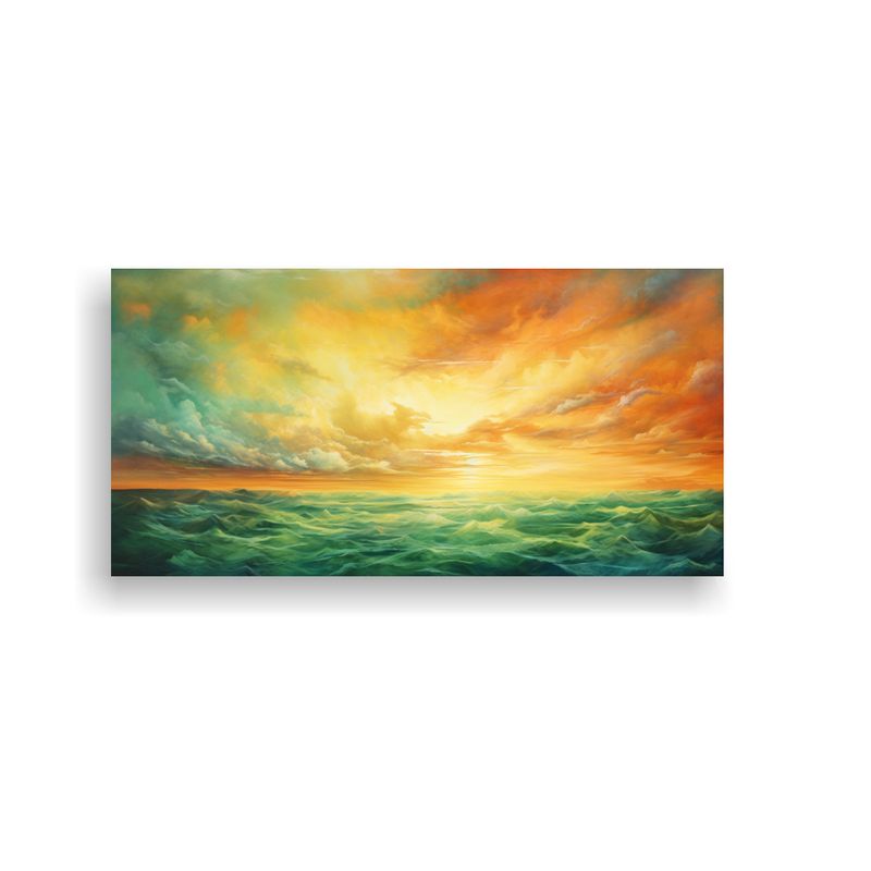 GENERICO - Cuadro Abstracto Cielos Al Amanecer Y Atardecer C 160x80cm