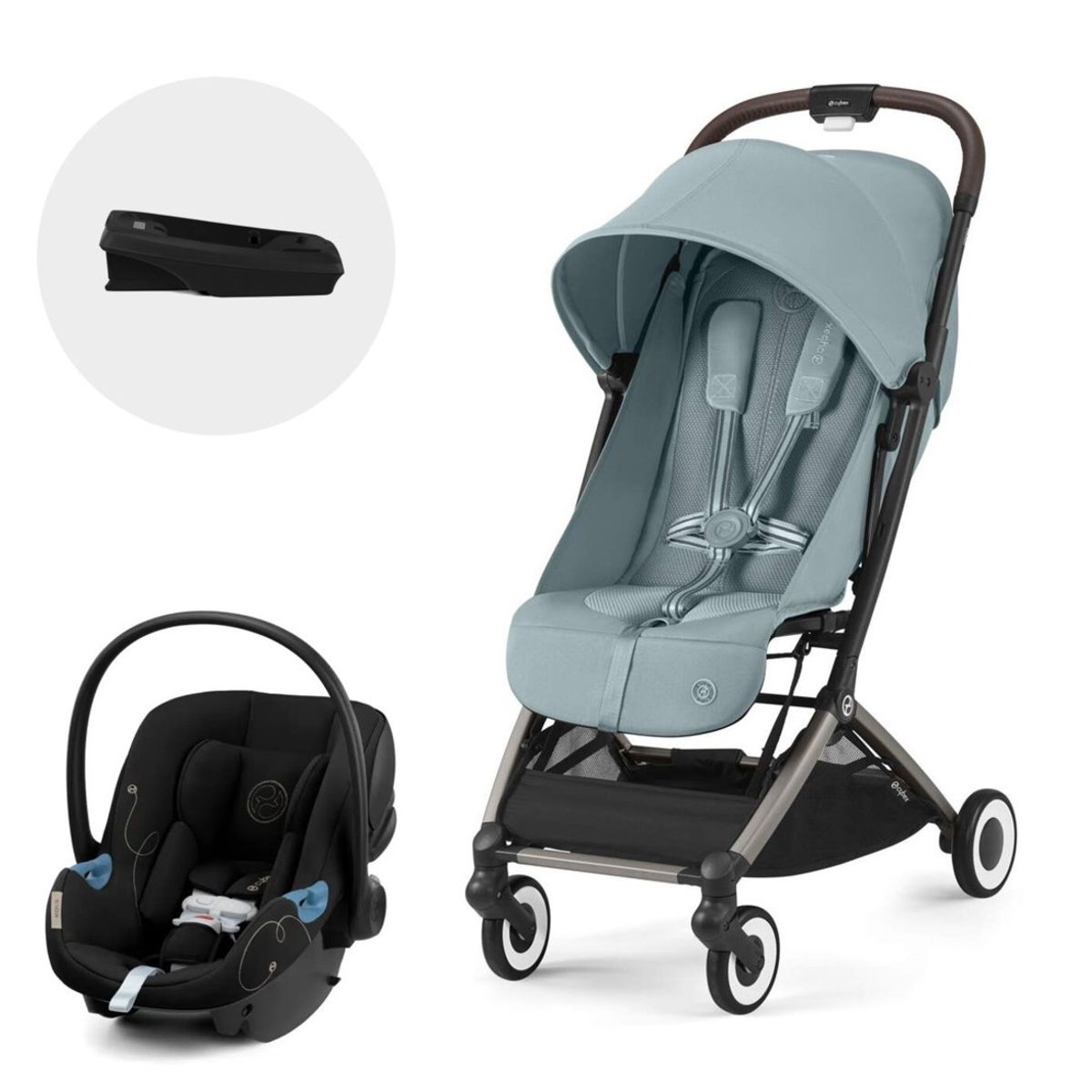 CYBEX - Coche Travel System Orfeo TPE Blue + Aton G + Base CYBEX