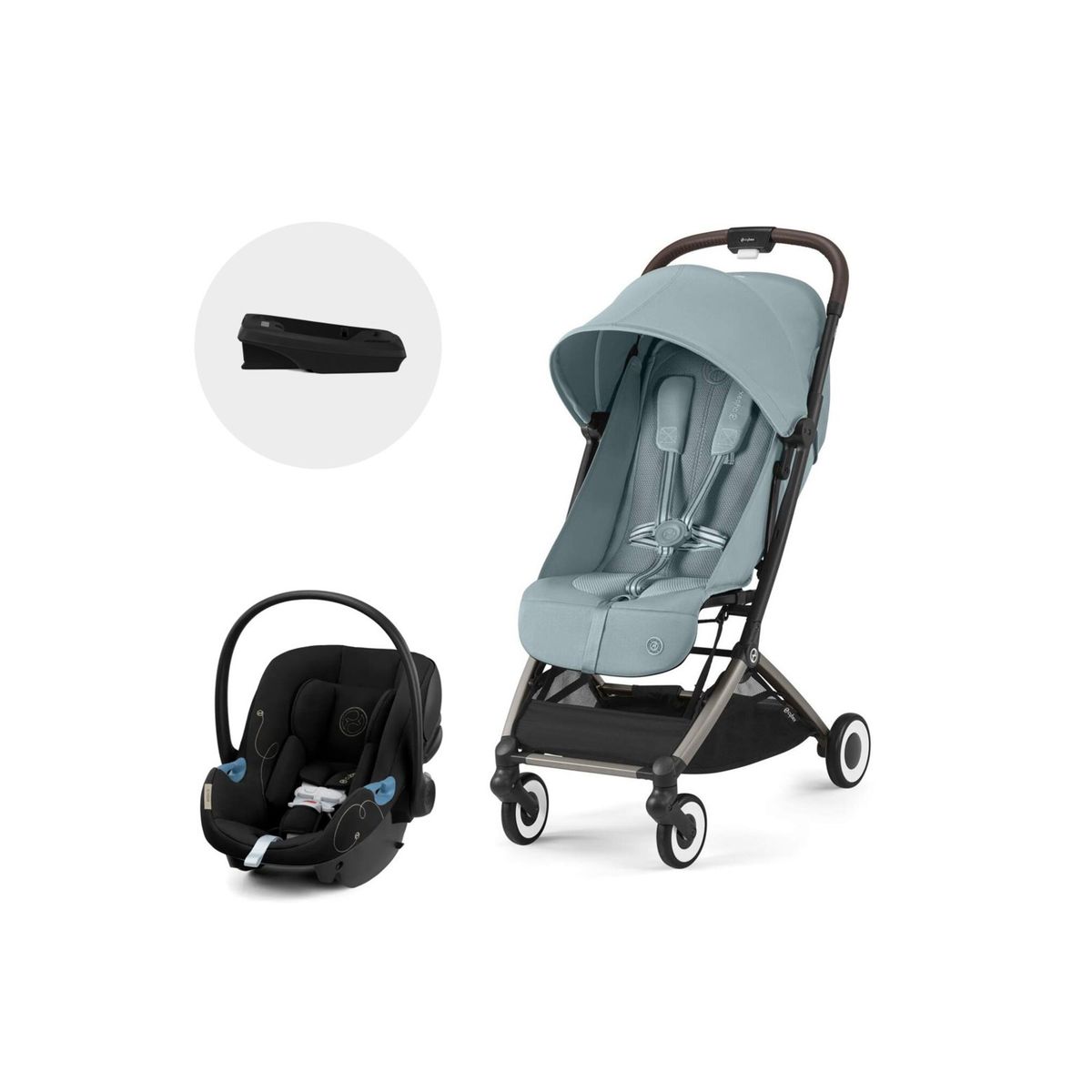 CYBEX - Coche Travel System Orfeo TPE Blue + Aton G + Base CYBEX