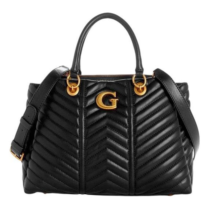 GUESS - Cartera Lovide Girlfriend Satchel Negro Guess
