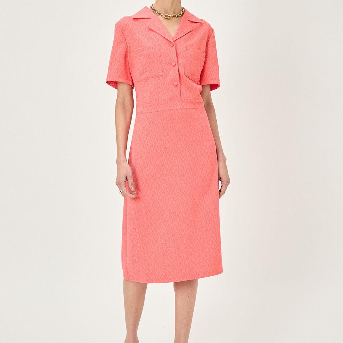 MA GRIFFE - Vestido Largo Coral Mujer Magriffe