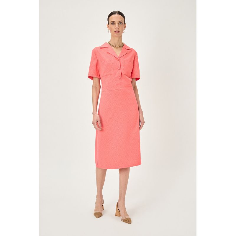MA GRIFFE - Vestido Bolsillos coral Magriffe