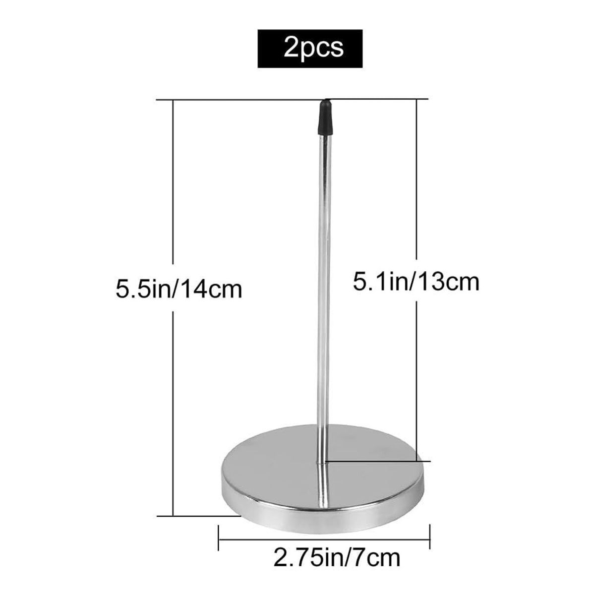 OEM - Pack 2 Pincho Soporte Guarda Notas Papel Escritorio Metal