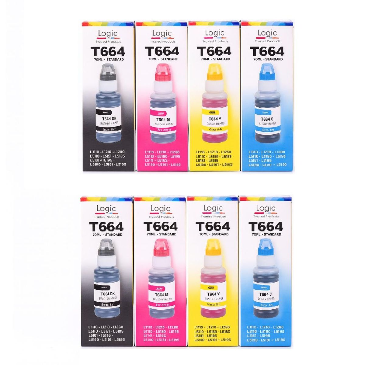 GENERICO - Botellas de Tintas Compatibles para 664 Pack X2