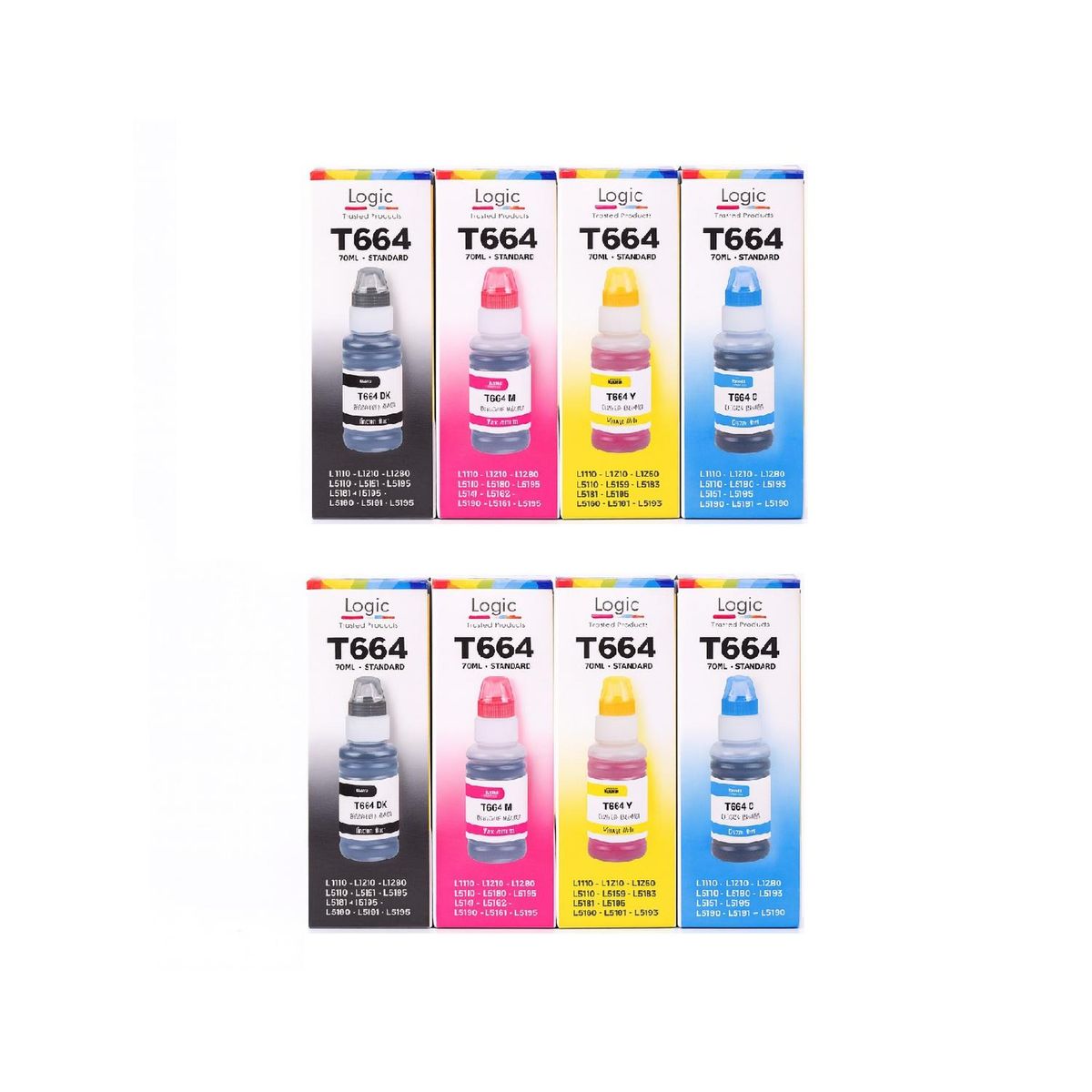 GENERICO - Botellas de Tintas Compatibles para 664 Pack X2