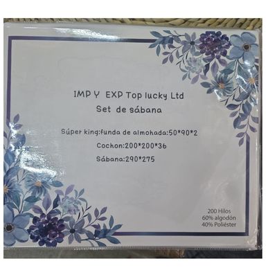 Imagen 2 del producto Juego de Sabana Super King Liso Blanco 200 Hilos