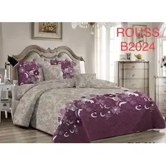GENERICO - Cobertor de verano tipo Quilt con fundas - 2 Plazas Diseño Flores