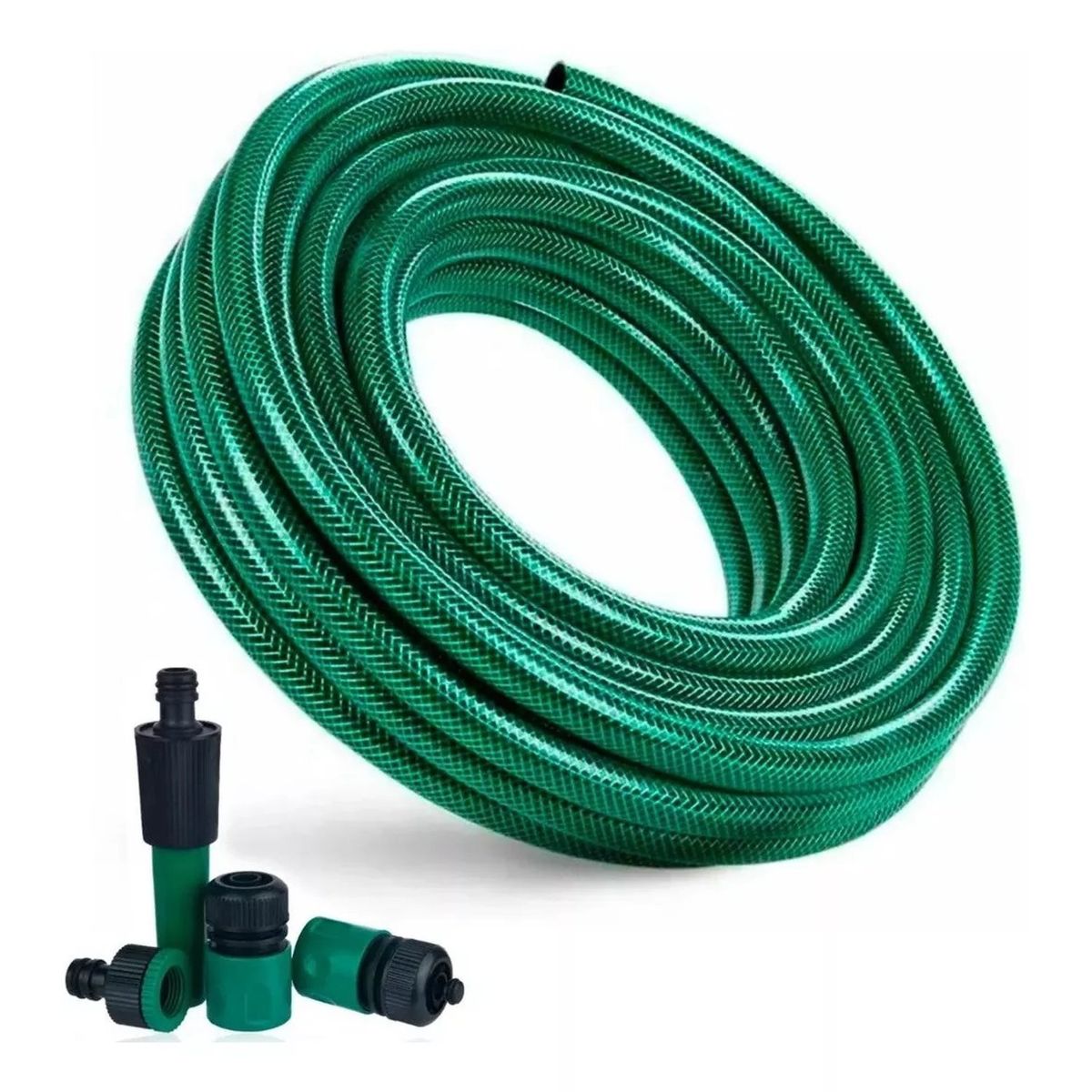 GENERICO - Manguera Jardín Reforzada 10 Metros 1 /2 Pulgadas + Acoples