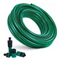 Manguera Jardín Reforzada 10 Metros 1 /2 Pulgadas + Acoples