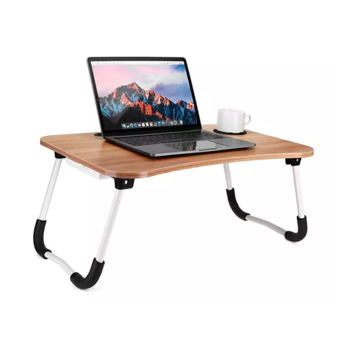 GENERICO - Mesa Notebook Para Cama 60x40cm Plegable Portavaso