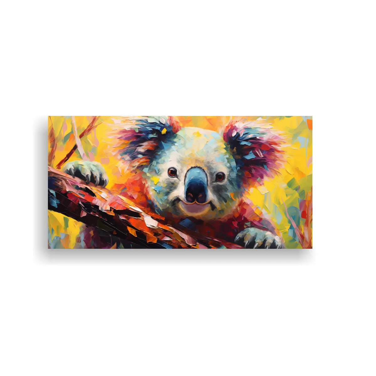 GENERICO - Cuadro Lienzo Expresión Calidez Koalas Estilo Pin 160x80cm