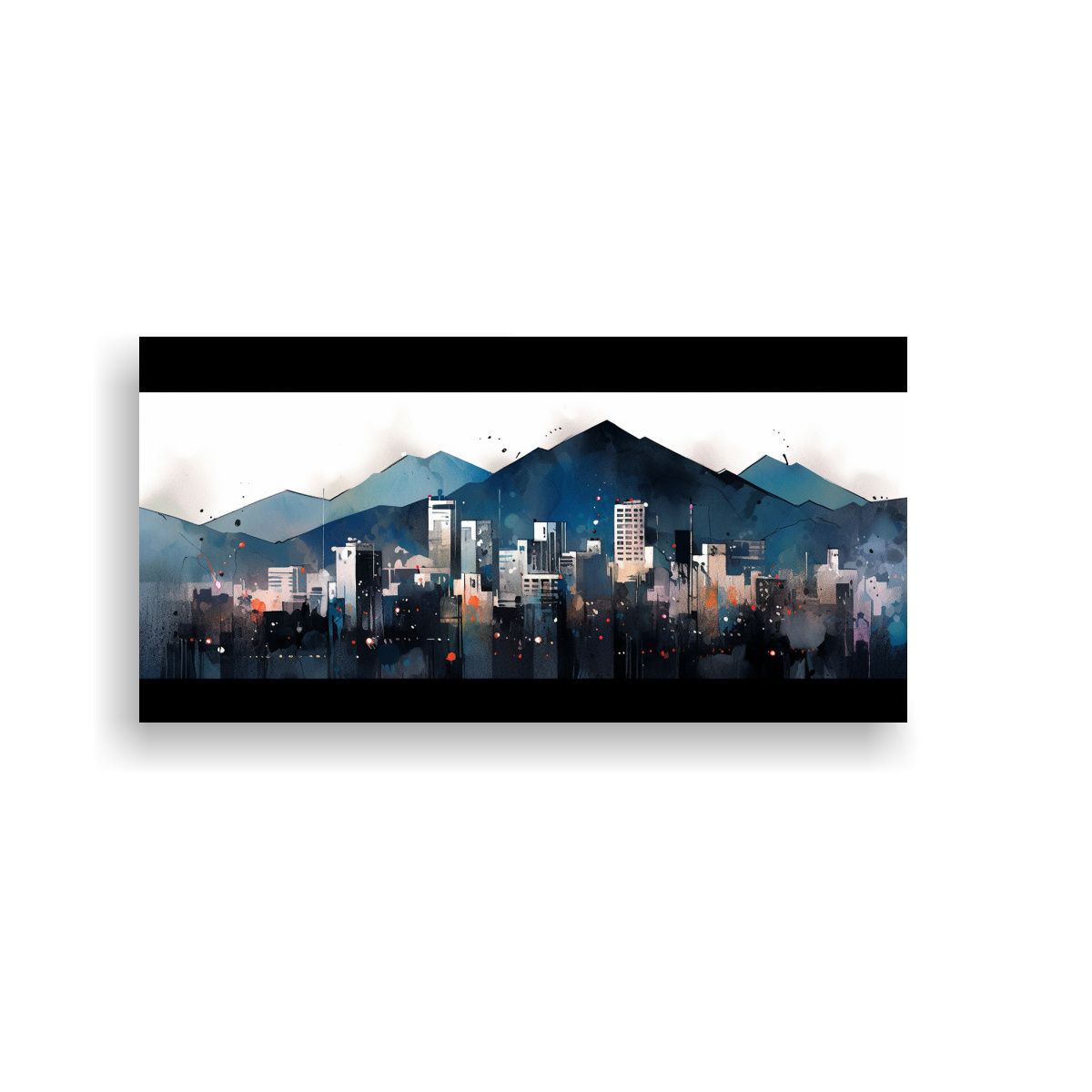 GENERICO - Pinturas De Decoración En Acuarelas Y Negro En Sa 160x80cm