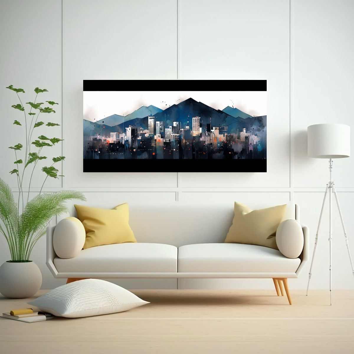 GENERICO - Pinturas De Decoración En Acuarelas Y Negro En Sa 160x80cm