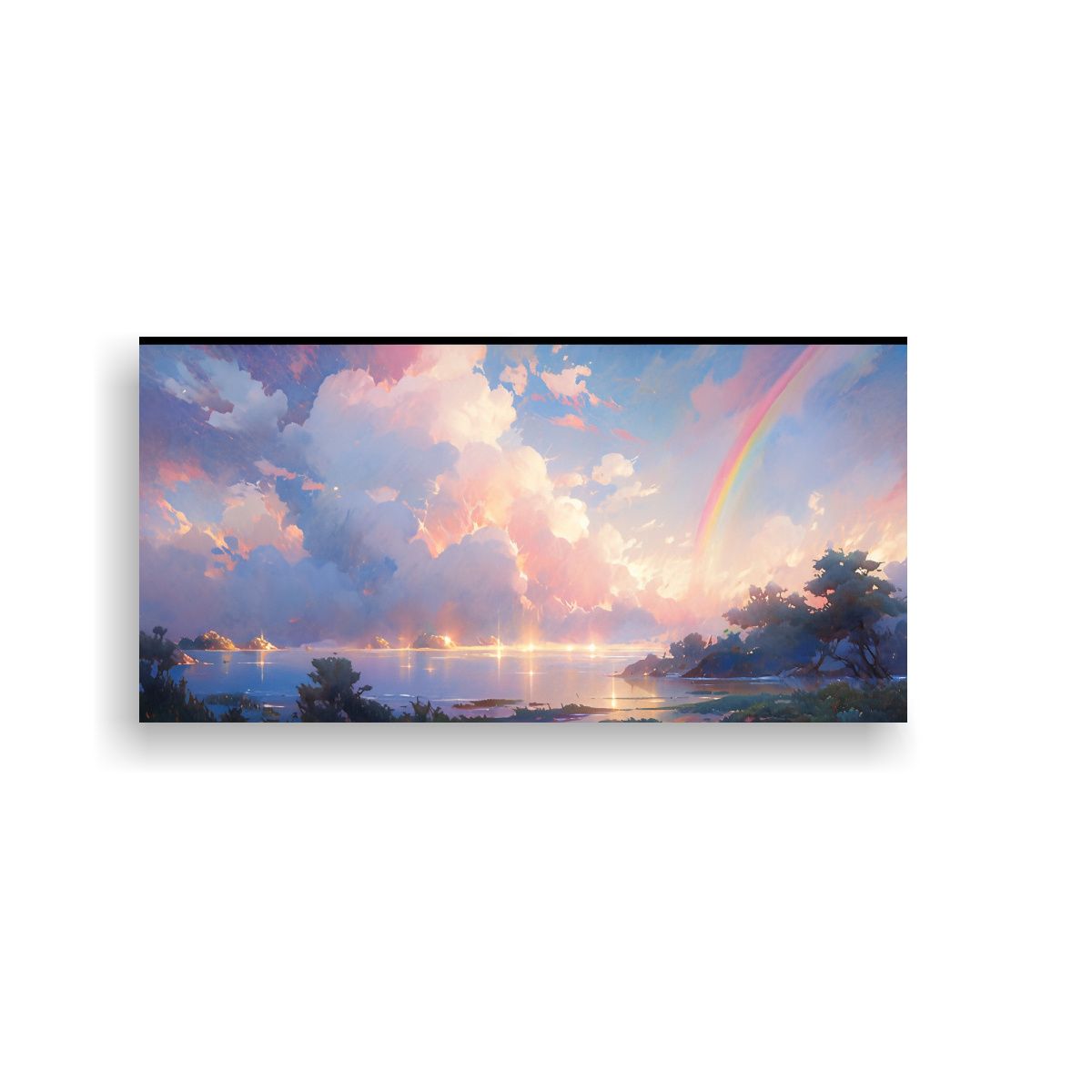 GENERICO - Pintura Abstracta Vanguardia Duradero Cielo Y Mar  160x80cm