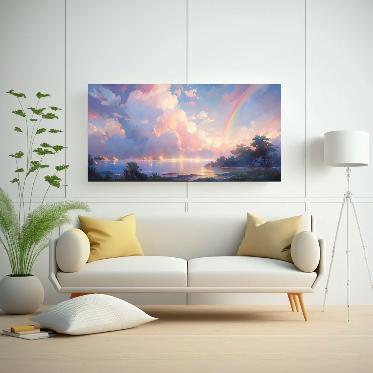 GENERICO - Pintura Abstracta Vanguardia Duradero Cielo Y Mar  160x80cm