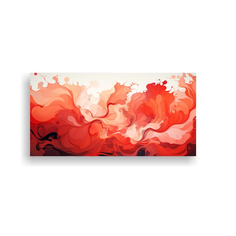 GENERICO - Venta De Tela En Bastidor Coral Escarlata Y Colore 160x80cm