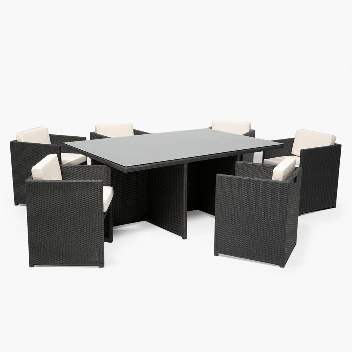 SPAZZIO - Comedor terraza Fuy 11 piezas petróleo