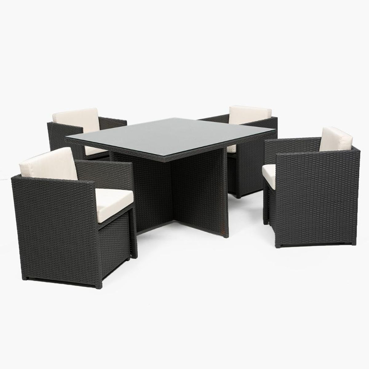 SPAZZIO - Comedor terraza Fuy 9 piezas petróleo