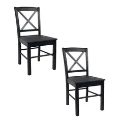 KLIK - Pack de 2 Sillas de Madera Simply Negra