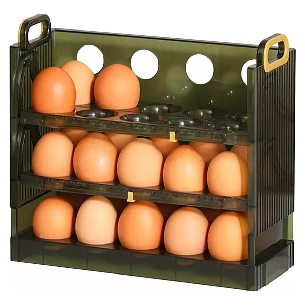 IMPORTCLICK - Organizador Portahuevos 3 Niveles 30 Huevos 23x10 CM IMPORTCLICK