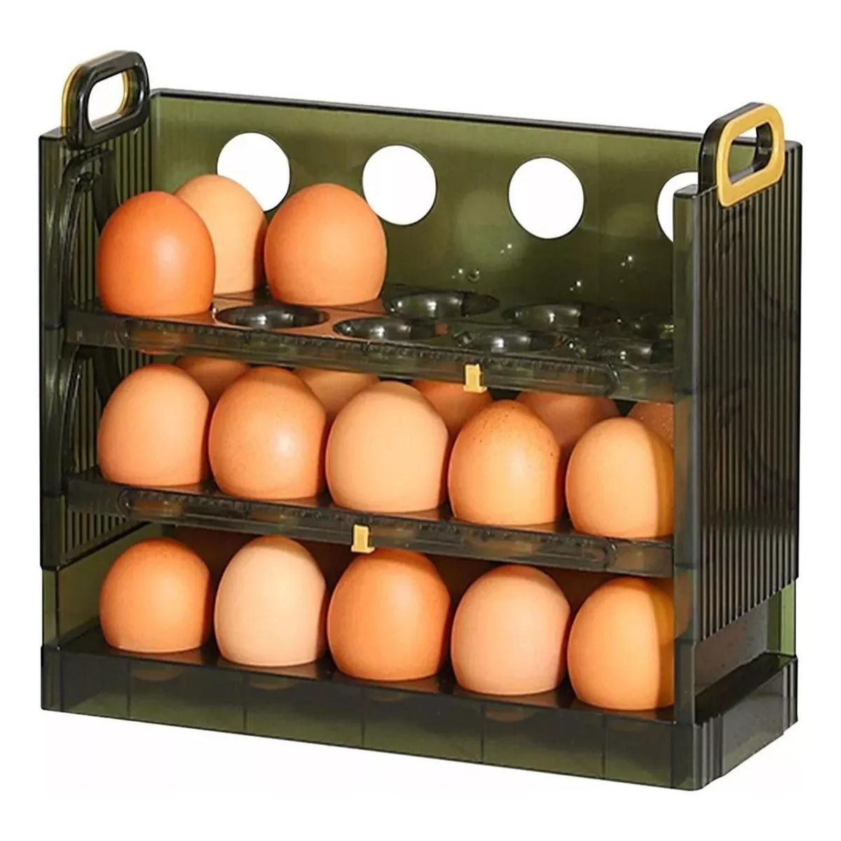 IMPORTCLICK - Organizador Portahuevos 3 Niveles 30 Huevos 23x10 CM IMPORTCLICK