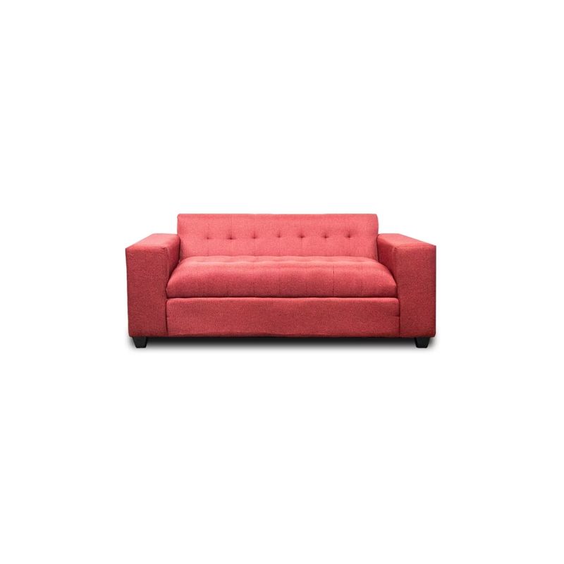 IMPORTCLICK - Sofá Enmaderado 2 Cuerpos Lino 75x75x75 CM  Rojo