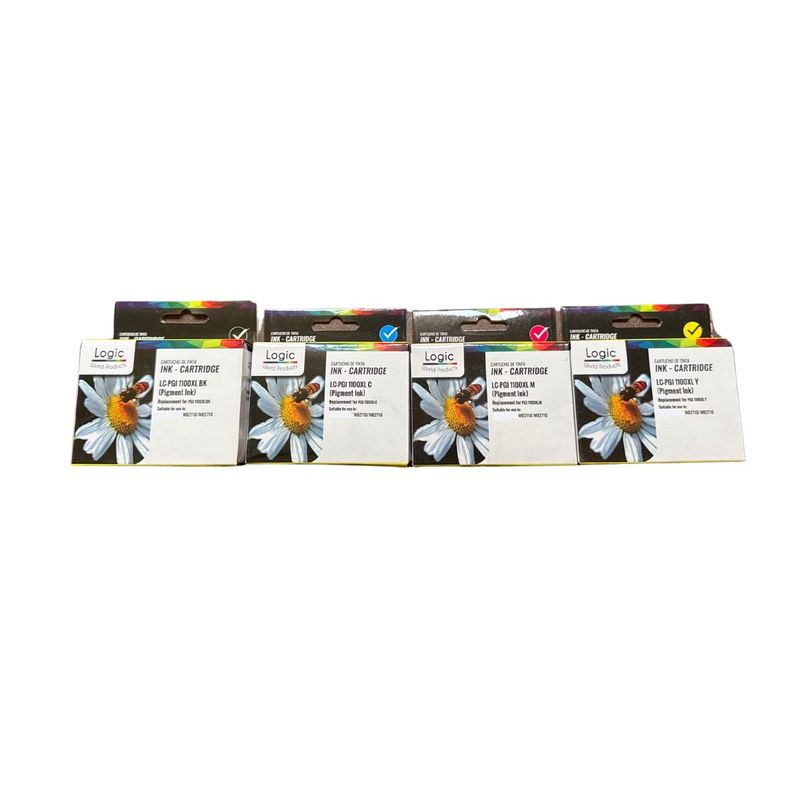 GENERICO - Pack Cartuchos Compatibles para Pgi-1100 XL N/M/C/Y