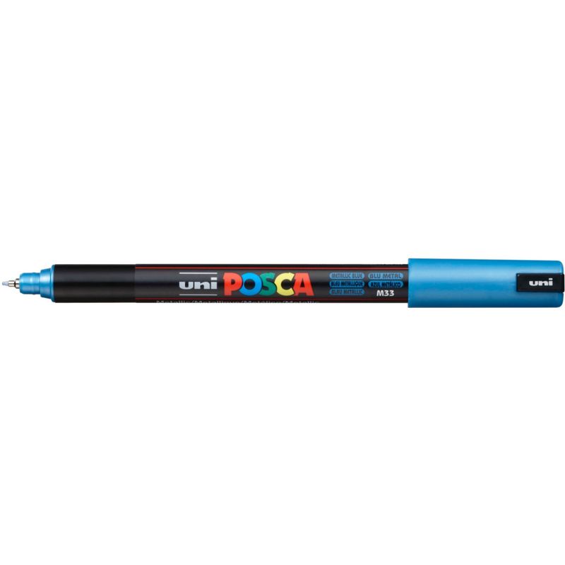 MITSUBISHI - Lapiz Posca Pc-1mr Azul Metalico Punta Fina 07mm
