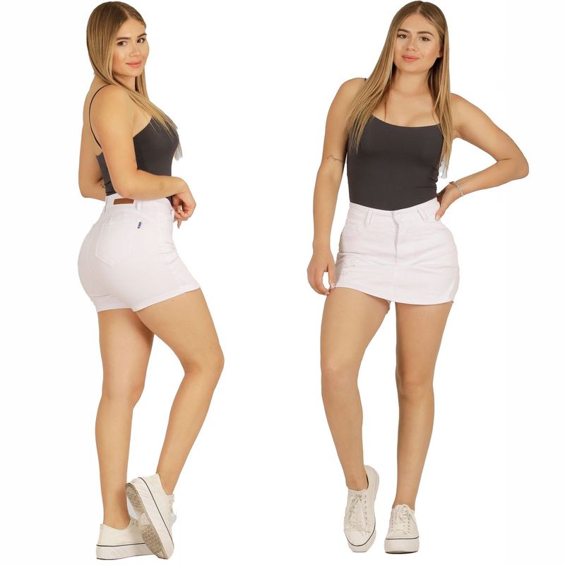 AGW - Falda Short Full Push Up Levanta Cola Corte Colombiano Tiro Alto