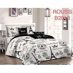 GENERICO - Cobertor de verano tipo Quilt con fundas - 2 Plazas Blanco Paris