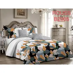GENERICO - Cobertor de verano tipo Quilt con fundas - 2 Plazas Blanco Flores