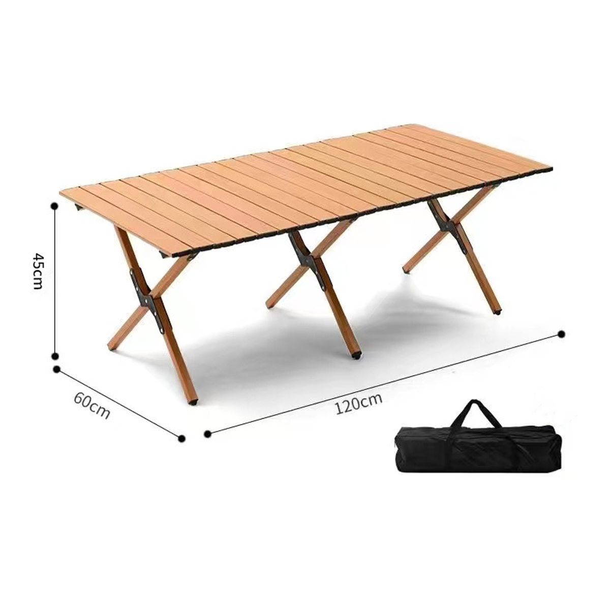 GENERICO - Mesa Multiuso Plegable Portatil Camping Viaje Con Bolso 120x60x45