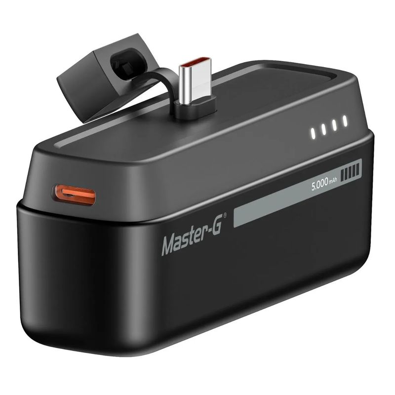 MASTER G - Cargador Base Portátil Pocket 5000 Mah Tipo C Negro