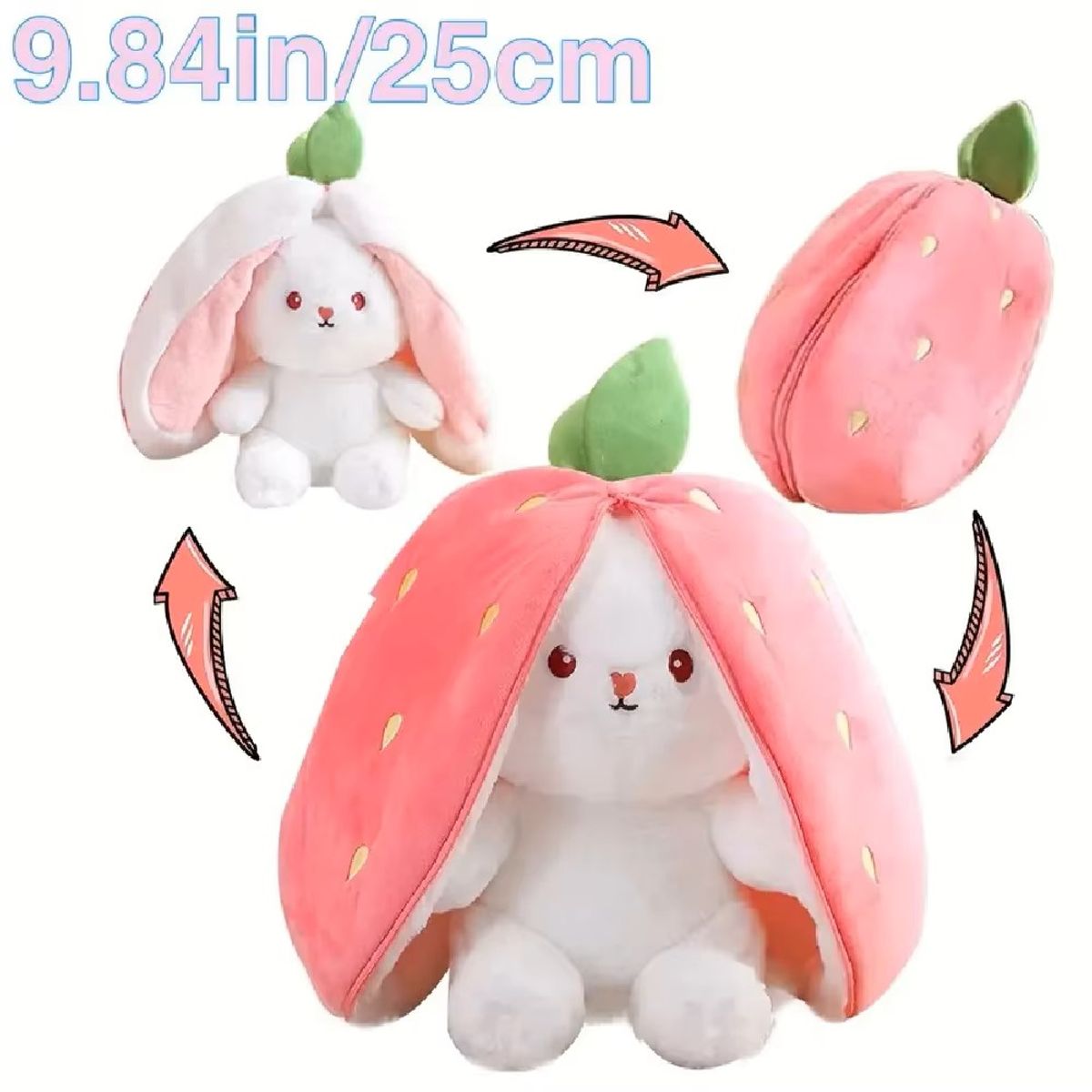 GENERICO - Conejo de pascua Peluche conejito frutilla de 25 Cm.