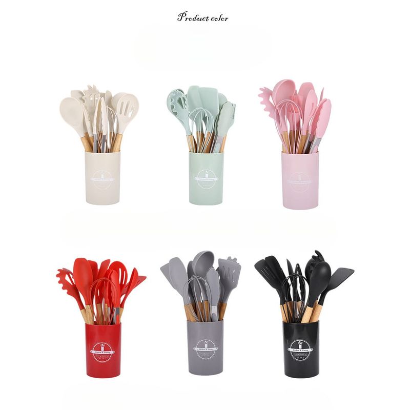 GENERICO - Set de utensilios de cocina 12 pcs silicona
