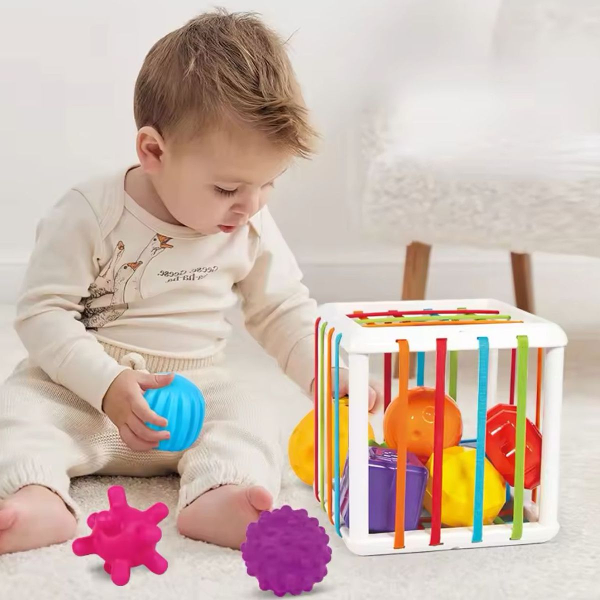 GENERICO - Juguete Interactivo De Habilidad Motora Cubo Montessori