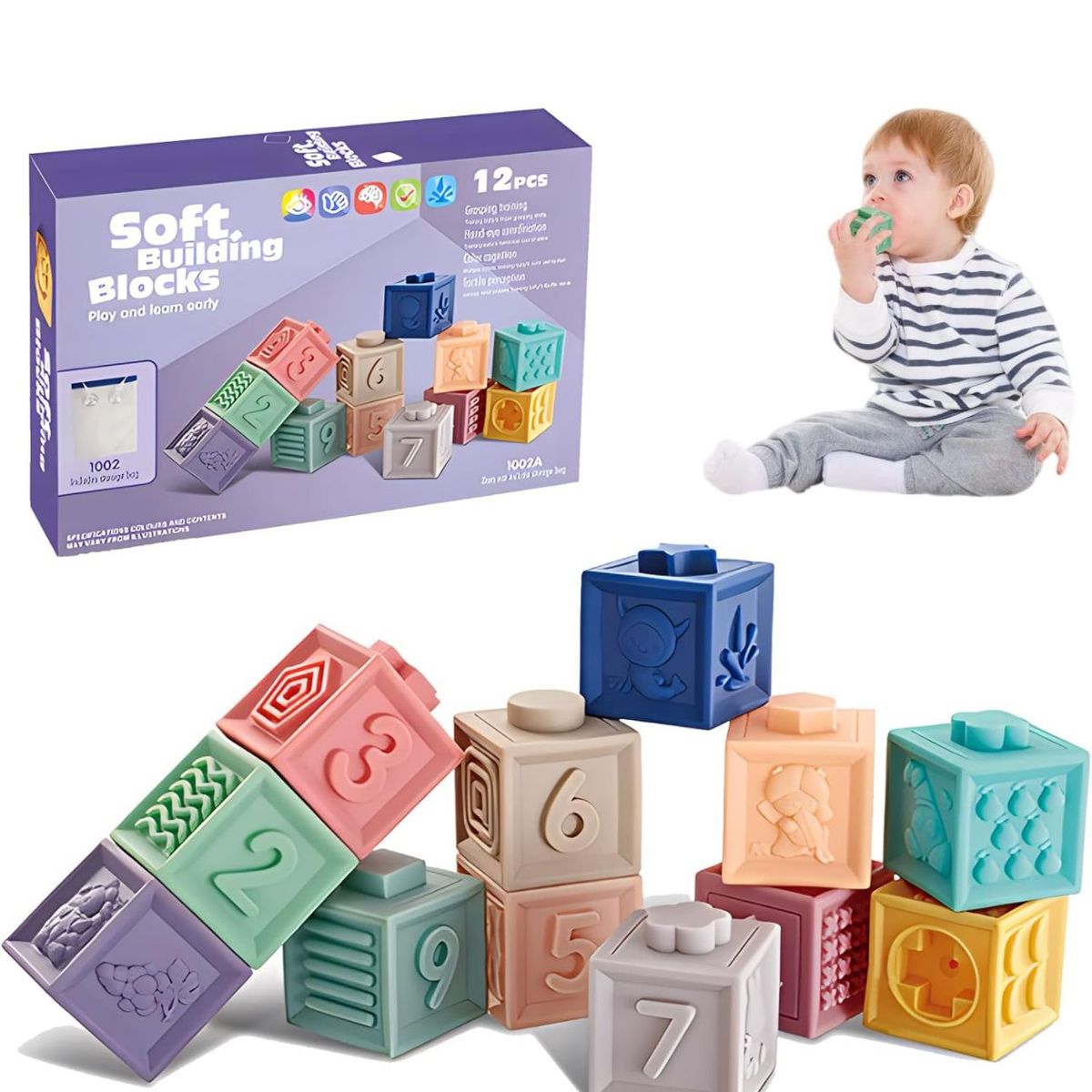 GENERICO - Bloques De Construcción Apilables Juguete Para Dentición